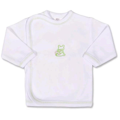 Kojenecká košilka s vyšívaným obrázkem New Baby zelená, 50