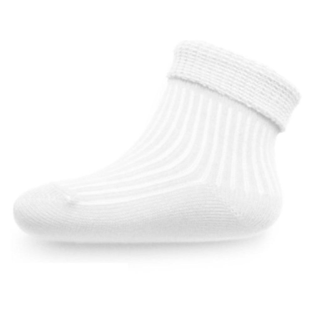 Kojenecké pruhované ponožky New Baby bílé, 56 (0-3m)