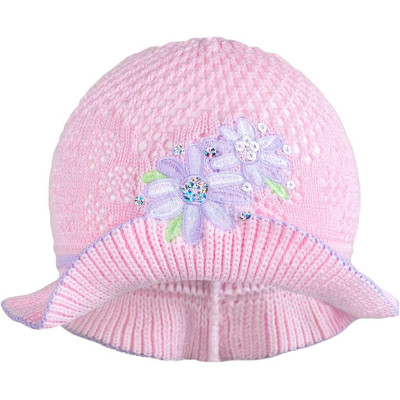 Pletený klobouček New Baby růžovo-fialový, 104 (3-4r)