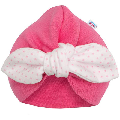 Dívčí čepička turban New Baby For Girls dots, 74 (6-9m)