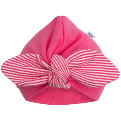Dívčí čepička turban New Baby For Girls stripes, 74 (6-9m)