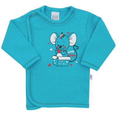 Kojenecká košilka New Baby Mouse tyrkysová, 68 (4-6m)