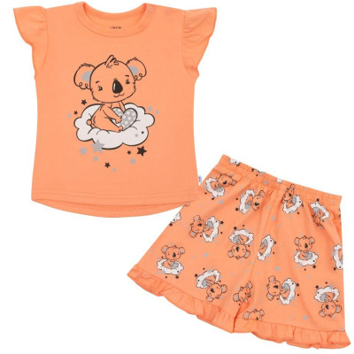 Dětské letní pyžamko New Baby Dream lososové, 62 (3-6m)