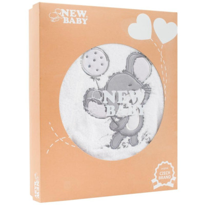 14-dílná luxusní kojenecká souprava New Baby Little Mouse v EKO krabičce, 56 (0-3m)