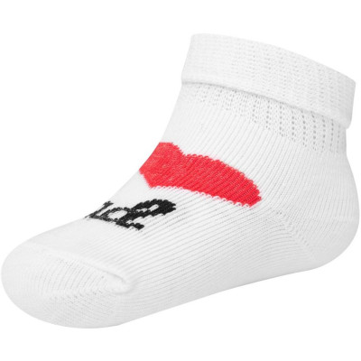 Kojenecké bavlněné ponožky New Baby I Love Mum and Dad bílé, 56 (0-3m)