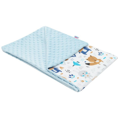 Dětská deka z Minky New Baby Medvídci modrá 80x102 cm