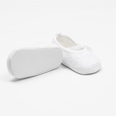 Kojenecké krajkové baletky capáčky New Baby bílá 0-3 m, 0-3 m