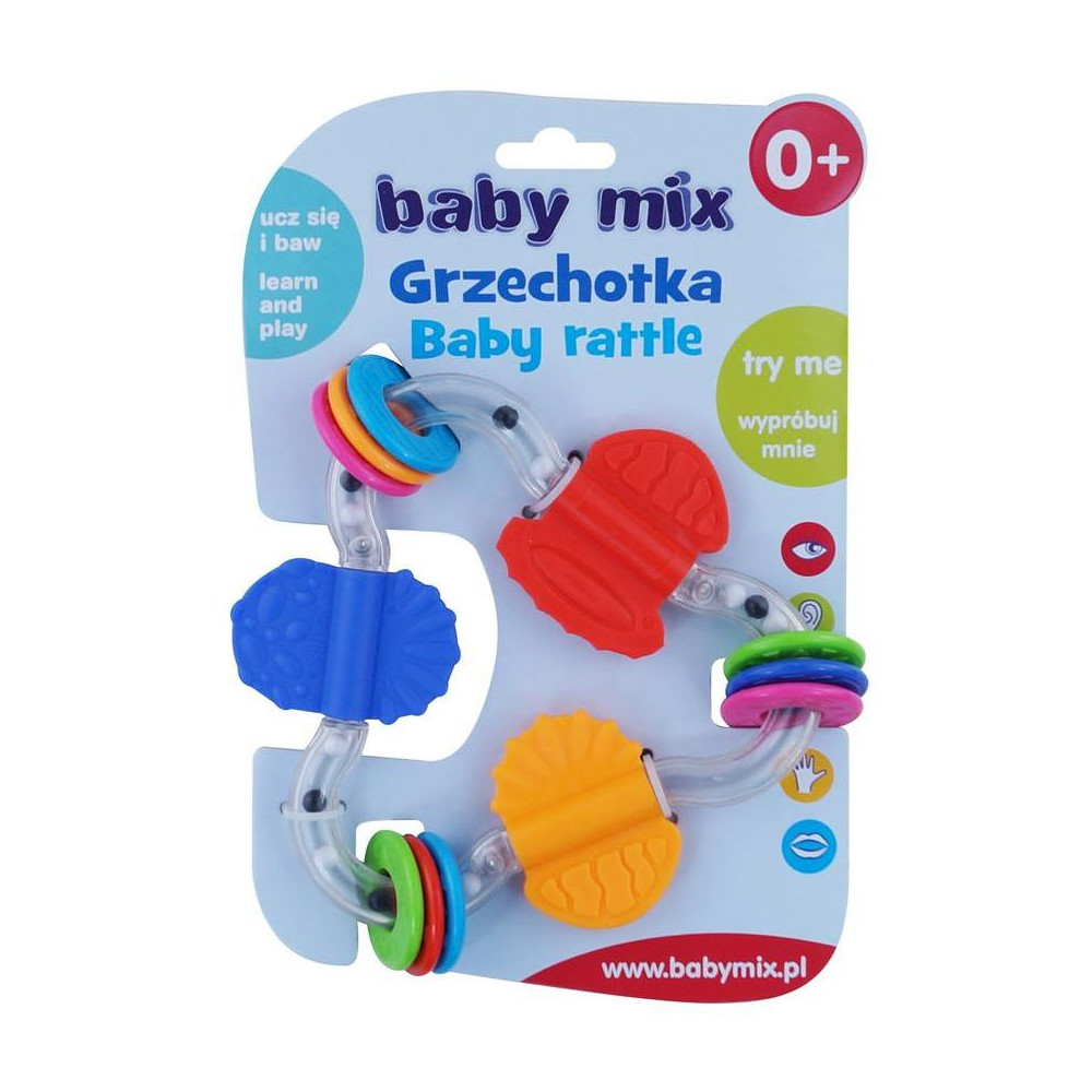 Dětské chrastítko Baby Mix barevný trojuhelník