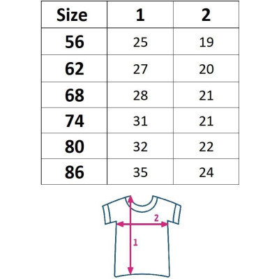 Kojenecké bavlněné tričko s krátkým rukávem New Baby Go!go!go!, 56 (0-3m)