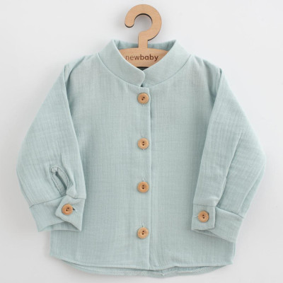 Kojenecká mušelínová košile New Baby Soft dress mátová, 74 (6-9m)