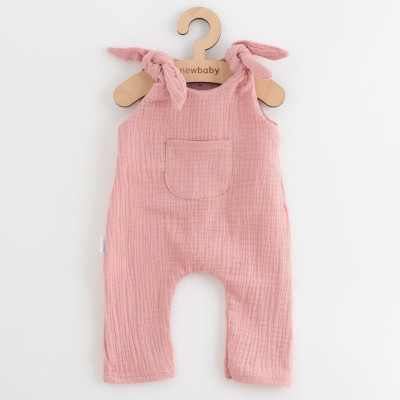 Kojenecké mušelínové lacláčky New Baby Soft dress růžová, 68 (4-6m)