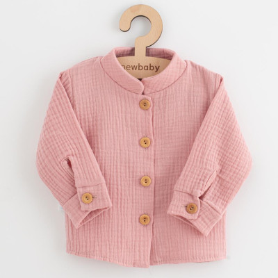 Kojenecká mušelínová košile New Baby Soft dress růžová, 62 (3-6m)