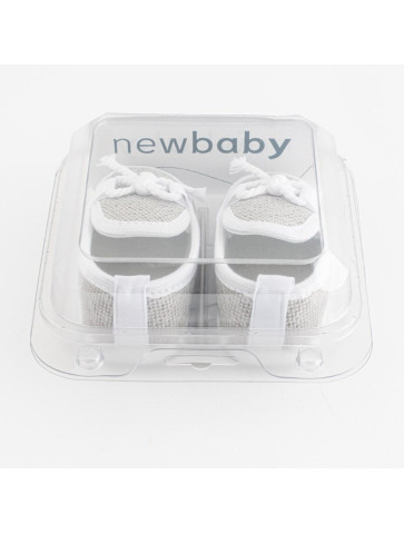 Kojenecké mokasíny-capáčky New Baby šedá 0-3 m, 0-3 m