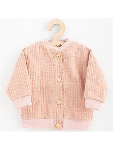 Kojenecký mušelínový kabátek New Baby Comfort clothes růžová, 56 (0-3m)