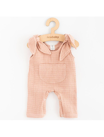 Kojenecké mušelínové lacláčky New Baby Comfort clothes růžová, 56 (0-3m)