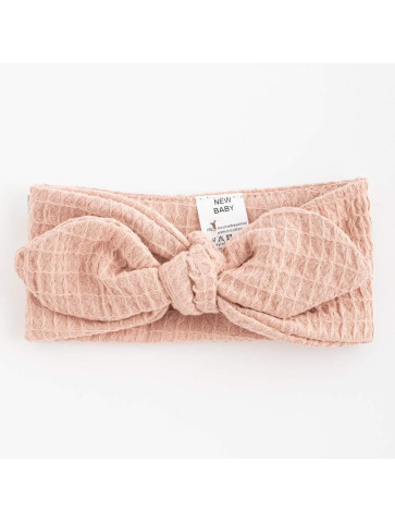 Kojenecká mušelínová čelenka New Baby Comfort clothes růžová, Univerzální
