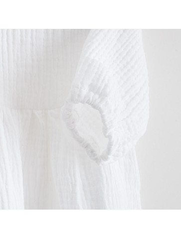 Kojenecké mušelínové šaty s dlouhým rukávem New Baby Elizabeth bílá, 68 (4-6m)