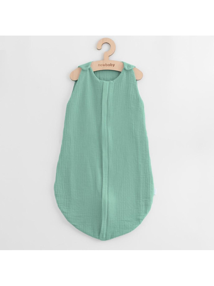 Mušelínový spací vak pro miminka New Baby zelený, 0-6 m