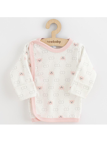 Kojenecká košilka New Baby Classic II medvídek růžový, 62 (3-6m)