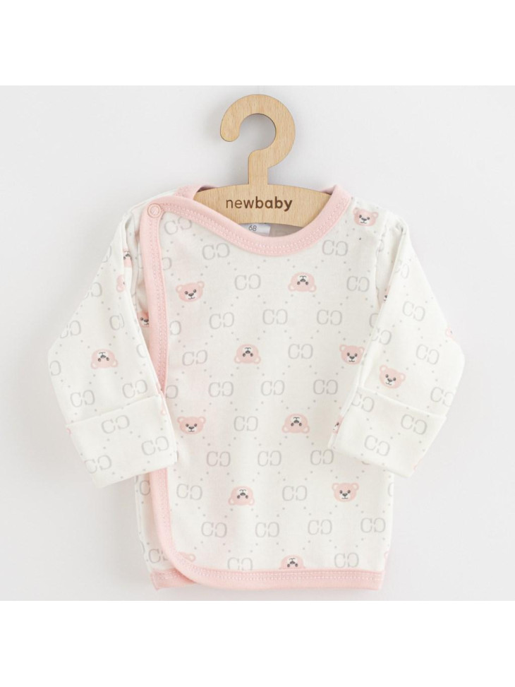 Kojenecká košilka New Baby Classic II medvídek růžový, 62 (3-6m)