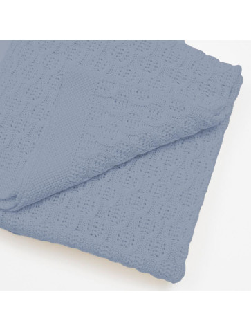 Bambusová pletená deka New Baby se vzorem 100x80 cm blue