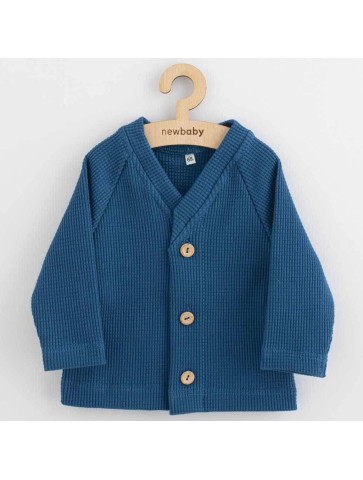 Kojenecký kabátek na knoflíky New Baby Luxury clothing Oliver modrý, 68 (4-6m)
