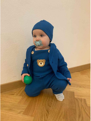 Kojenecké lacláčky New Baby Luxury clothing Oliver modré, 80 (9-12m)