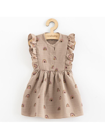Letní kojenecké mušelínové šaty New Baby Rainbow, 62 (3-6m)