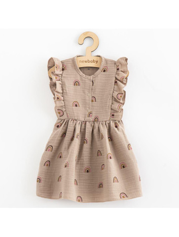 Letní kojenecké mušelínové šaty New Baby Rainbow, 68 (4-6m)